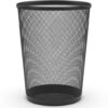 AVLASH ® Circular Mesh Waste Bin, Lightweight Waste Basket Garbage Can, Metal Trash Bin for Kitchens Home Offices Dorm Rooms Living Rooms Bedrooms (Black)