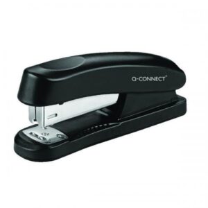 Q-Connect Half Strip Plastic Stapler Black